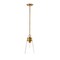 Z-Lite Wentworth 1 Light Pendant, Rubbed Brass & Clear 2300P8-RB - alternate 1
